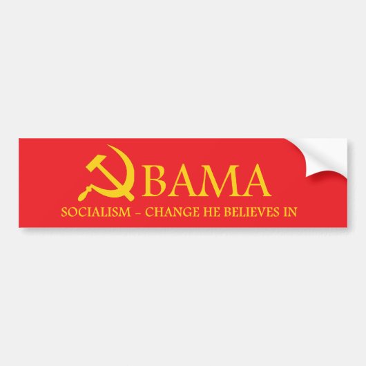 Obama-Sozialismus Autoaufkleber (Vorne)