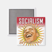 Obama "Sozialismus hier kommt" Magnet (Vorderseite/Rückseite)