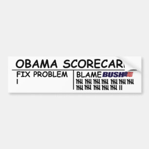 Obama-Spielstandskarte - aktualisiert Autoaufkleber