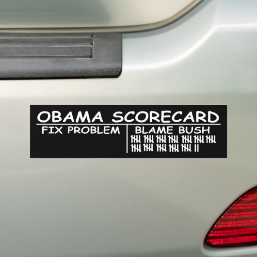 Obama-Spielstandskarte - Schuld Bush Autoaufkleber (Auf Auto)