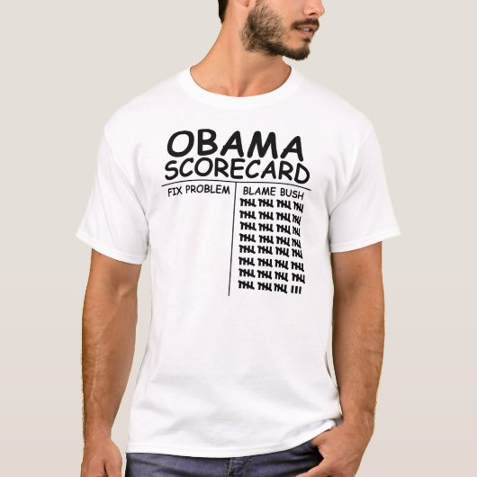 Obama-Spielstandskarte T-Shirt (Vorderseite)