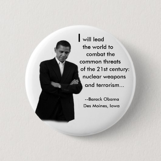 Obama-Sprache-Knopf Button (Vorderseite)