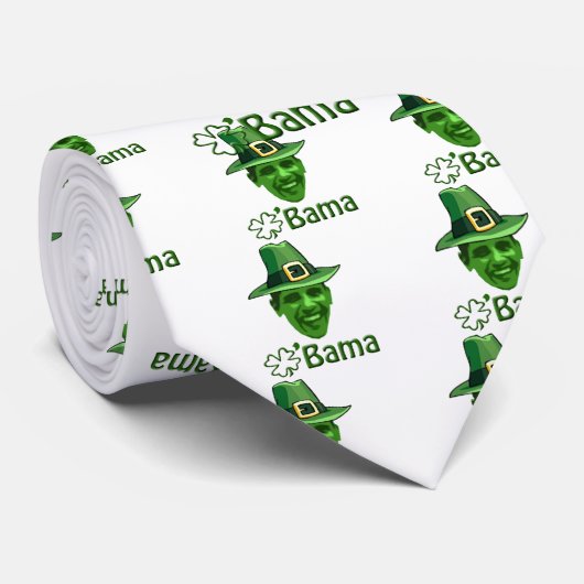 Obama St Patricks Day Krawatte (Gerollt)