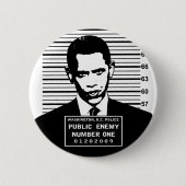 Obama - Staatsfeind Nr. eine Button (Vorderseite)