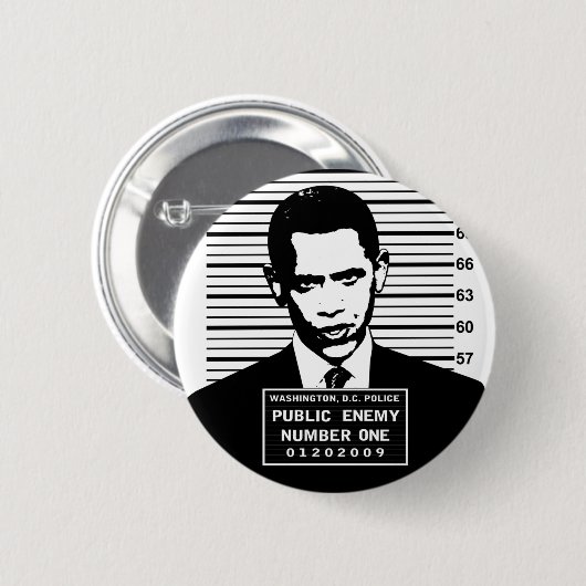 Obama - Staatsfeind Nr. eine Button (Vorne & Hinten)