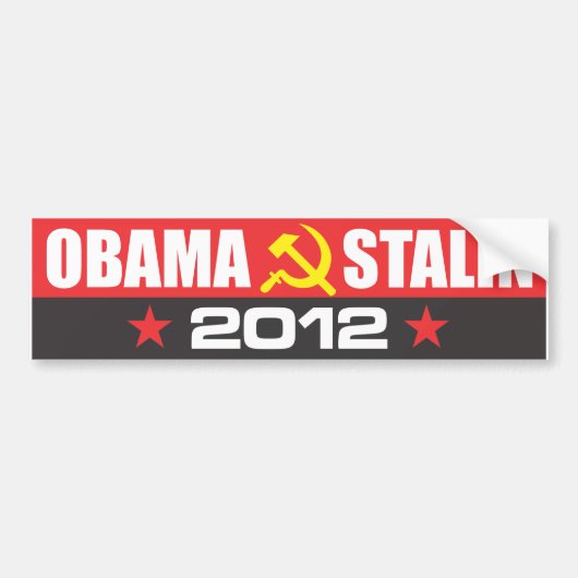 OBAMA - STALIN 2012 AUTOAUFKLEBER (Vorne)
