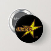 Obama Star 08 Knopf Button (Vorne & Hinten)