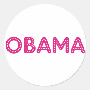 Obama Starry Lights Sticker! Runder Aufkleber