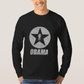 Obama-Stern-lange Hülse T-Shirt (Vorderseite)