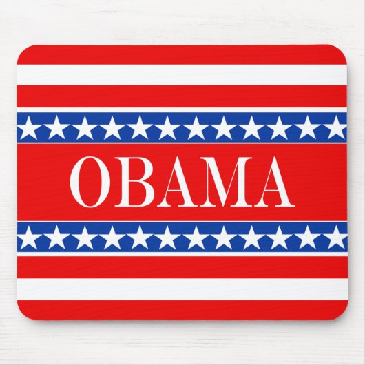 Obama - Sterne und Streifen Mousepad (Vorne)