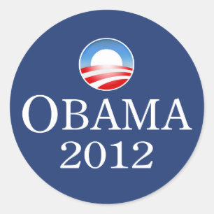 Obama-Sticker 2012 Runder Aufkleber