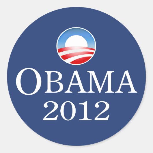 Obama-Sticker 2012 Runder Aufkleber (Vorderseite)