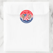 Obama-Sticker 2012 Runder Aufkleber (Tasche)