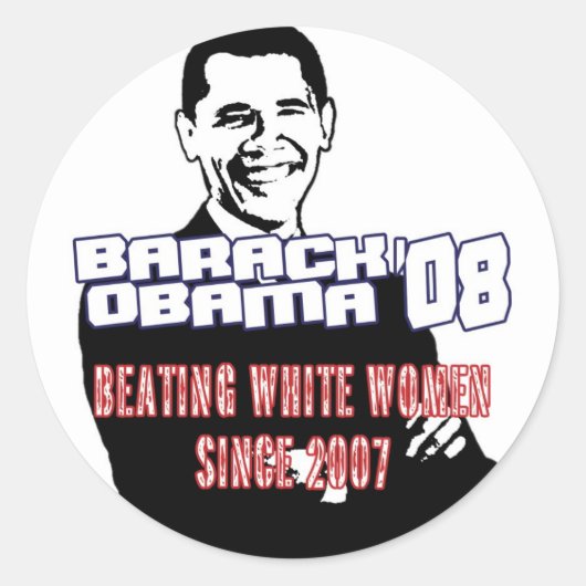 OBAMA-STICKER RUNDER AUFKLEBER (Vorderseite)