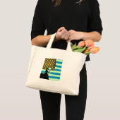 Obama stilisiert US-Flaggentasche Mini Stoffbeutel (Vorderseite (Produkt))