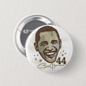 Obama-stilvoller Präsident 44 Knopf Button (Vorne & Hinten)