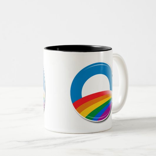 Obama-Stolz-Knopf Zweifarbige Tasse (VorderseiteRechts)