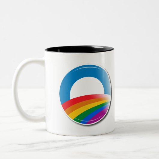 Obama-Stolz-Knopf Zweifarbige Tasse (Links)