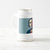 Obama-Tasse Bierglas (Vorderseite Links)