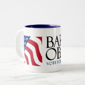 Obama-Tasse (viele Tassenarten verfügbar) Zweifarbige Tasse (Vorderseite Links)
