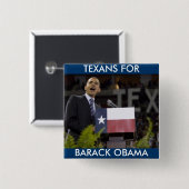 Obama_texas, BARACK OBAMA, TEXANS FÜR Button (Vorne & Hinten)