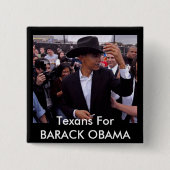 Obama Texas, Texans für BARACK OBAMA Button (Vorderseite)