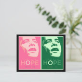 Obama "The New Hope" Postkarte (Stehend Vorderseite)