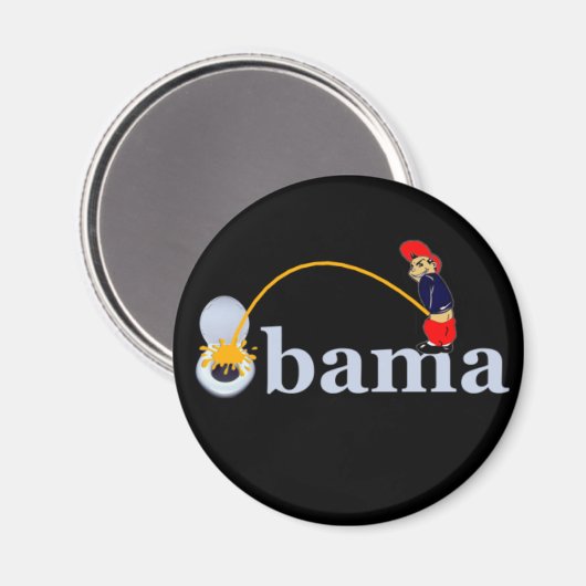 Obama (Toilette) Magnet (Vorderseite/Rückseite)