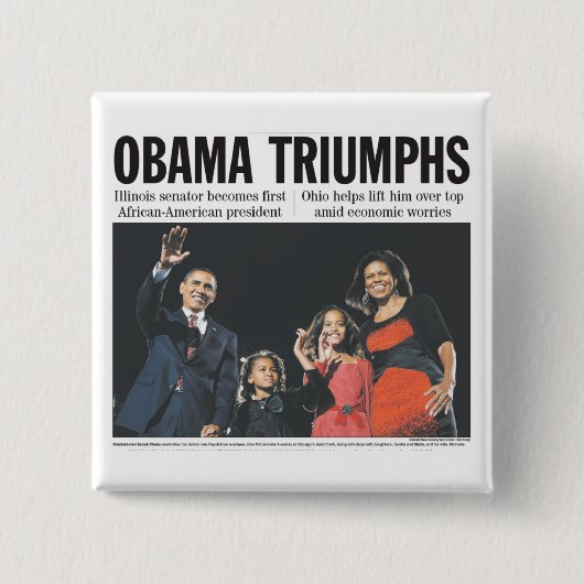 Obama Triumphs Button (Vorderseite)