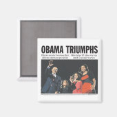 Obama Triumphs Magnet (Vorderseite/Rückseite)