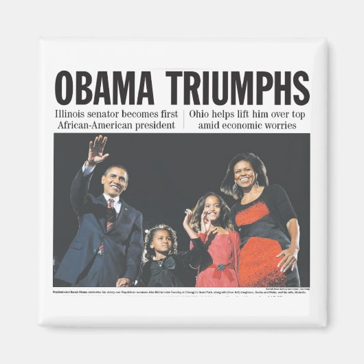 Obama Triumphs Magnet (Vorne)