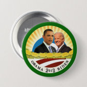Obama u. Biden Sonnenschein Button (Vorne & Hinten)