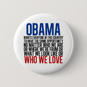 Obama u. Gleichheit Button