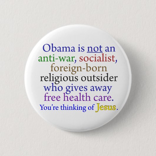 Obama u. Jesus Button (Vorderseite)