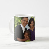 OBAMA- u. MICHELLE-Tasse - besonders angefertigt Kaffeetasse (Vorderseite Links)
