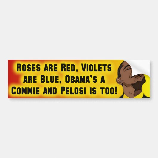 Obama u. Pelose sind Commies Autoaufkleber (Vorne)