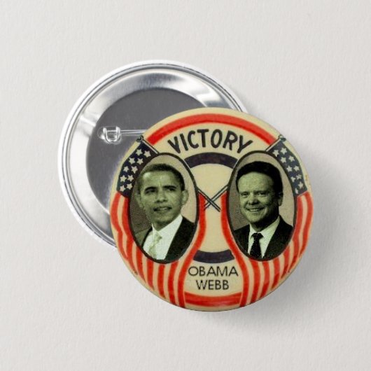 Obama u. Webb Button (Vorne & Hinten)