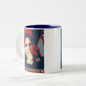 Obama-Uhr-Tasse - Indigo Zweifarbige Tasse (Vorderseite Links)