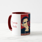 Obama-Uhr-Tasse - Kastanienbraun Tasse (Vorderseite Links)