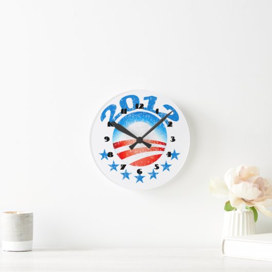 Obama-Uhr-Uhr 2012 Runde Wanduhr (Zuhause)