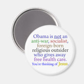 Obama und Jesus Magnet (Vorderseite/Rückseite)