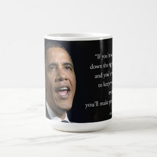 Obama und Motivierend Zitat schön Kaffeetasse