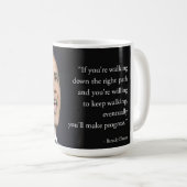 Obama und Motivierend Zitat schön Kaffeetasse (VorderseiteRechts)