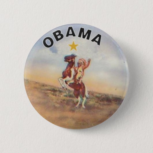 Obama-/Ureinwohner-Knopf Button (Vorderseite)
