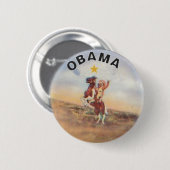 Obama-/Ureinwohner-Knopf Button (Vorne & Hinten)