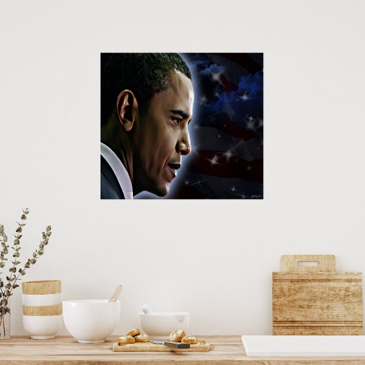 Obama-US Flagge Poster (Küche)