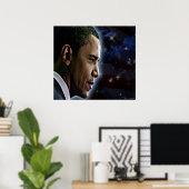 Obama-US Flagge Poster (Heimbüro)