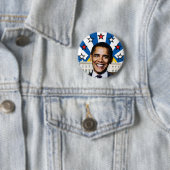 Obama-US Flagge - Sunrise Button (Beispiel)