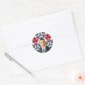 Obama, USA_ Runder Aufkleber (Umschlag)