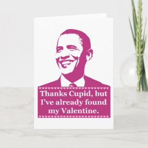 Obama-Valentinstag-Karte Feiertagskarte